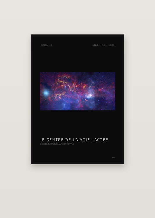 Affiche Le centre de la Voie lactée dans un cadre noir