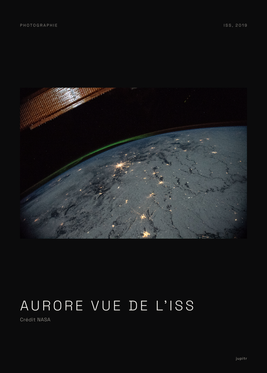 Affiche Aurore vue de l'ISS, tirage photo Jupitr