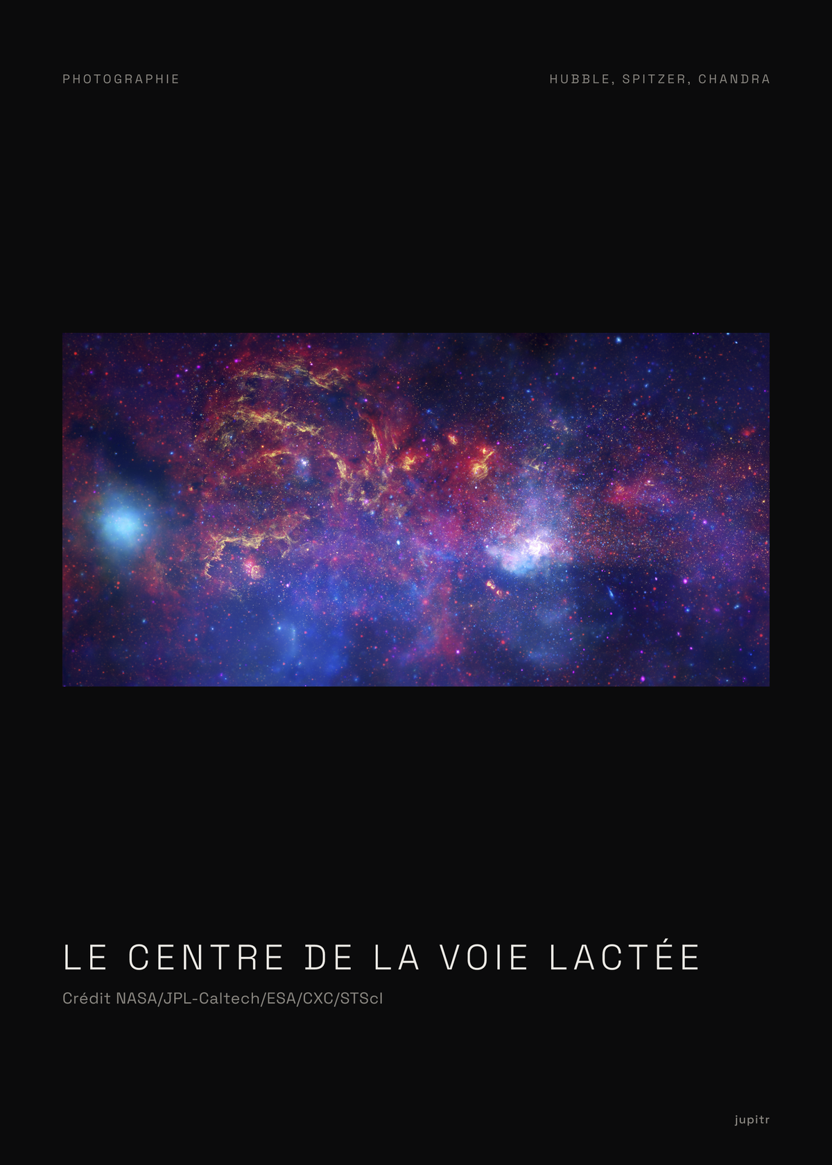 Affiche Le centre de la Voie lactée, tirage photo Jupitr