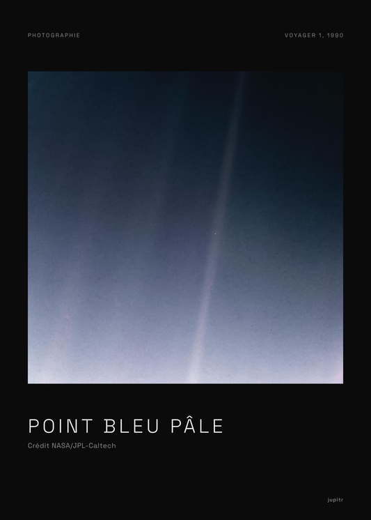 Affiche Point bleu pâle, Voyager 1, tirage photo Jupitr